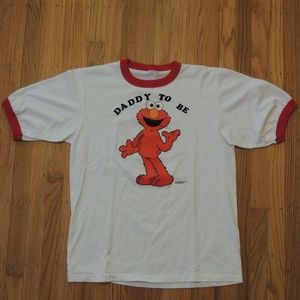 Elmo Vintage Ringer T Shirt Daddy To Be 2 Sided